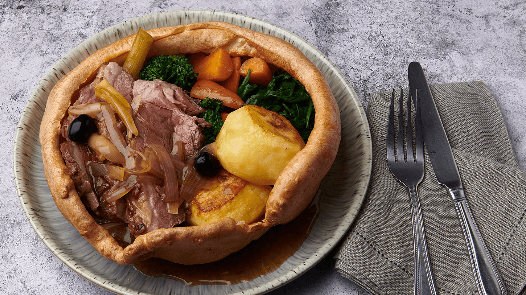 Giant Yorkshire Pudding with Rump of Lamb