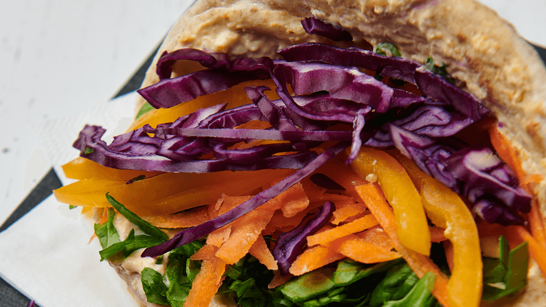 100 Calories Bread Cones Hummus Salad