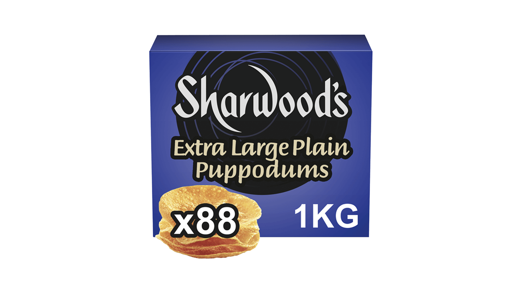 Extra Large Plain Puppodums 1kg