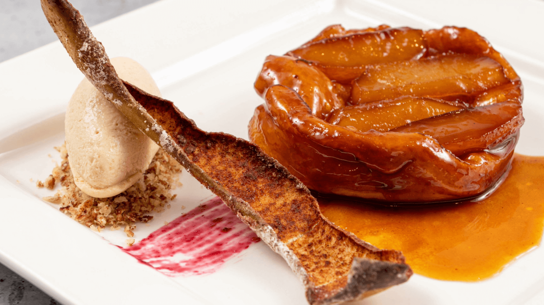 Tarte Tatin Butterscotch Ice Cream Crispy Apple Skin