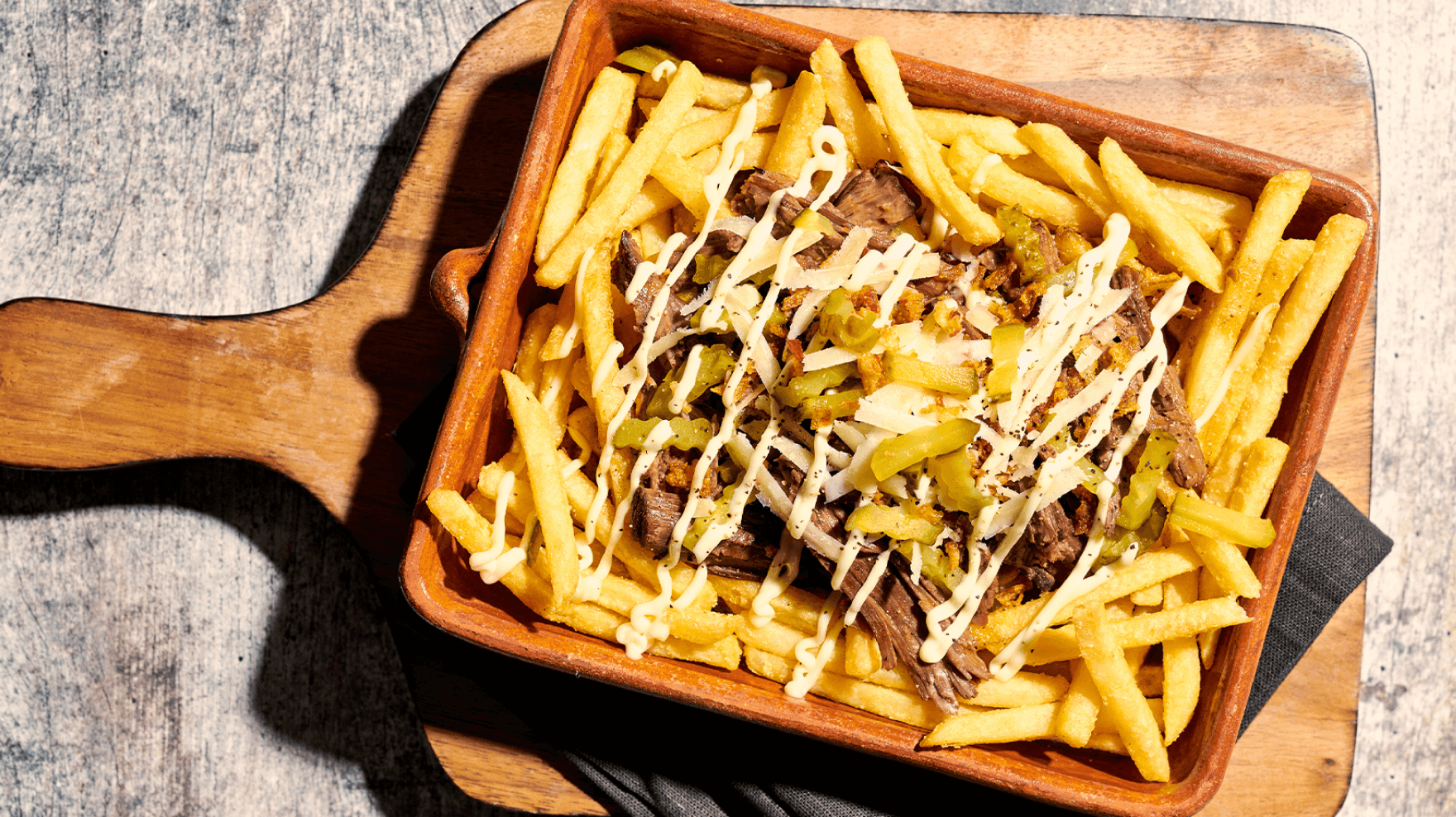 Braised Brisket Loaded Fries