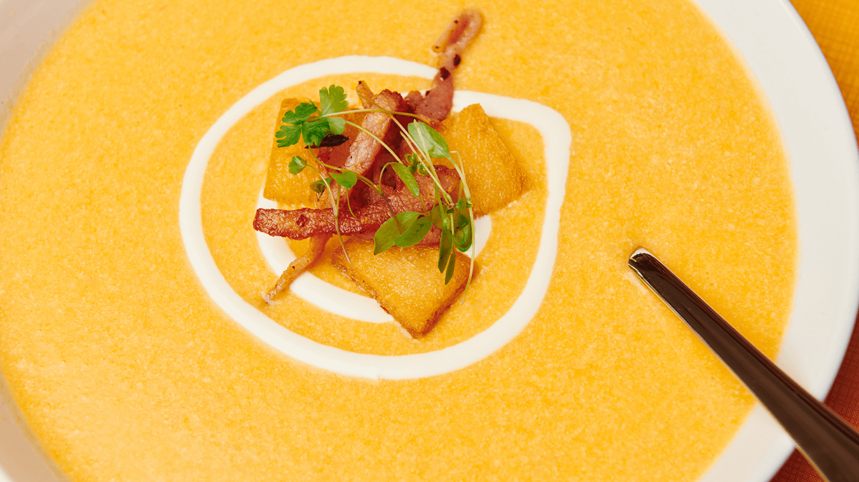 Butternut Squash Bacon Onion Soup