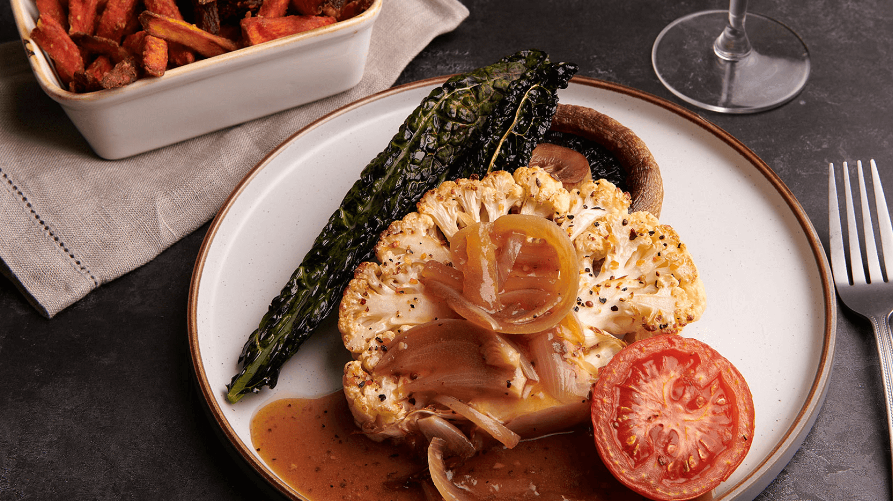 Cauliflower Steak with Montreal Sauce