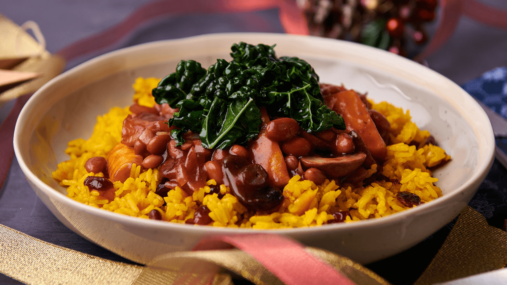 Parsnip Pinto Beans with Portobello Mushroom