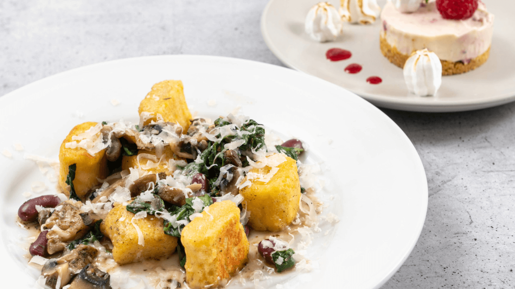 Potato Gnocchi Mushrooms Spinach Parmesan Kidney Beans Tarragon