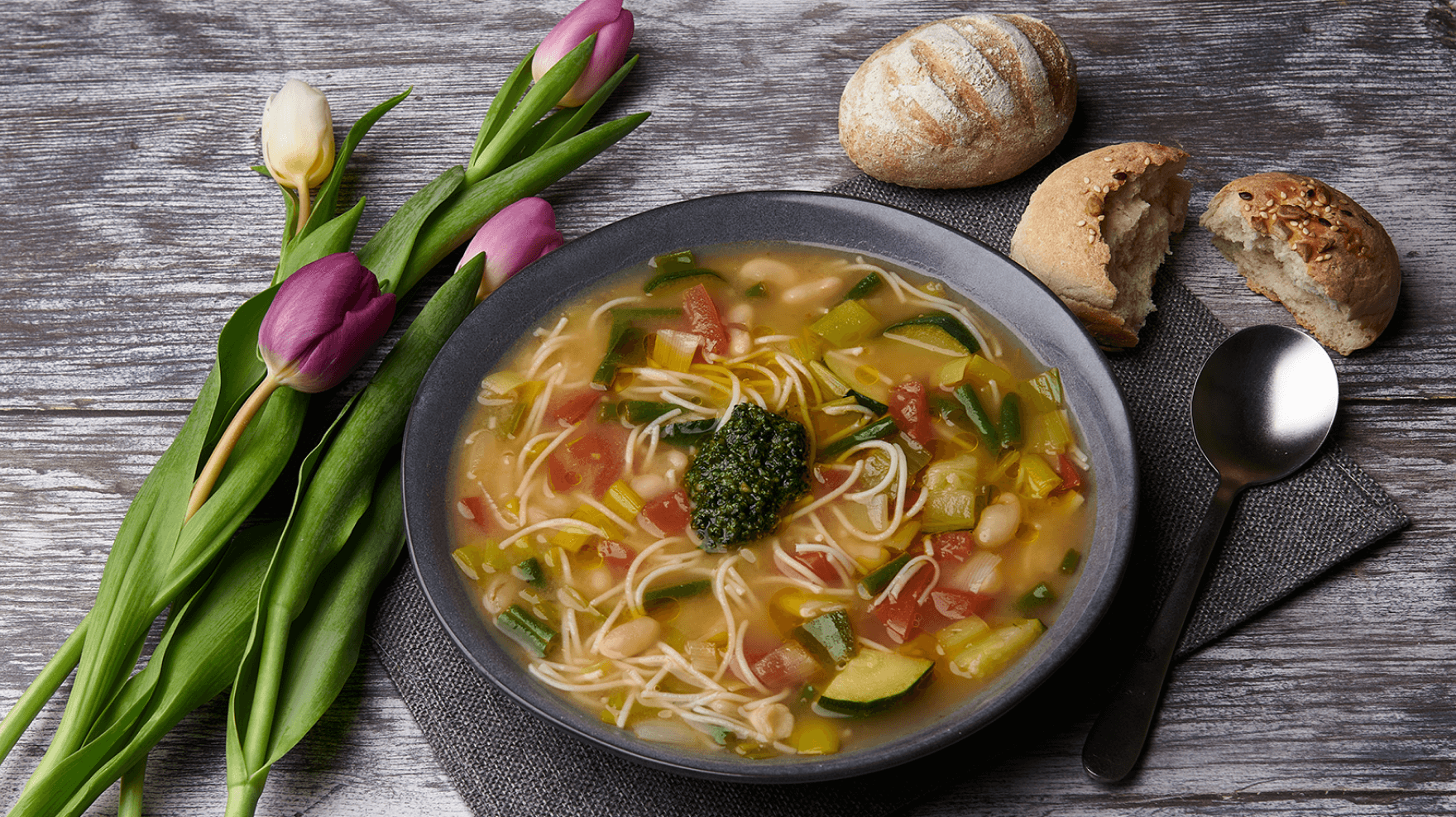 Spring Vegetable Minestrone Soup