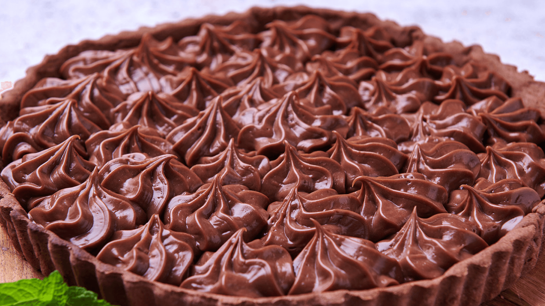 Vegan Chocolate Pastry Tart with Chocolate Custard