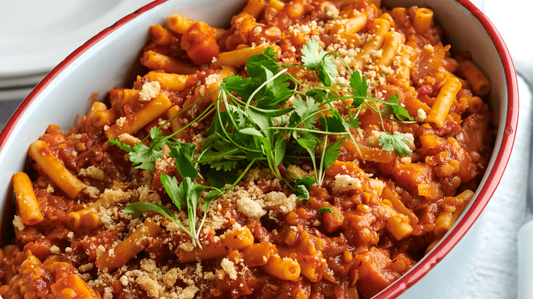 Tomato chargrilled vegetables macaronigratin