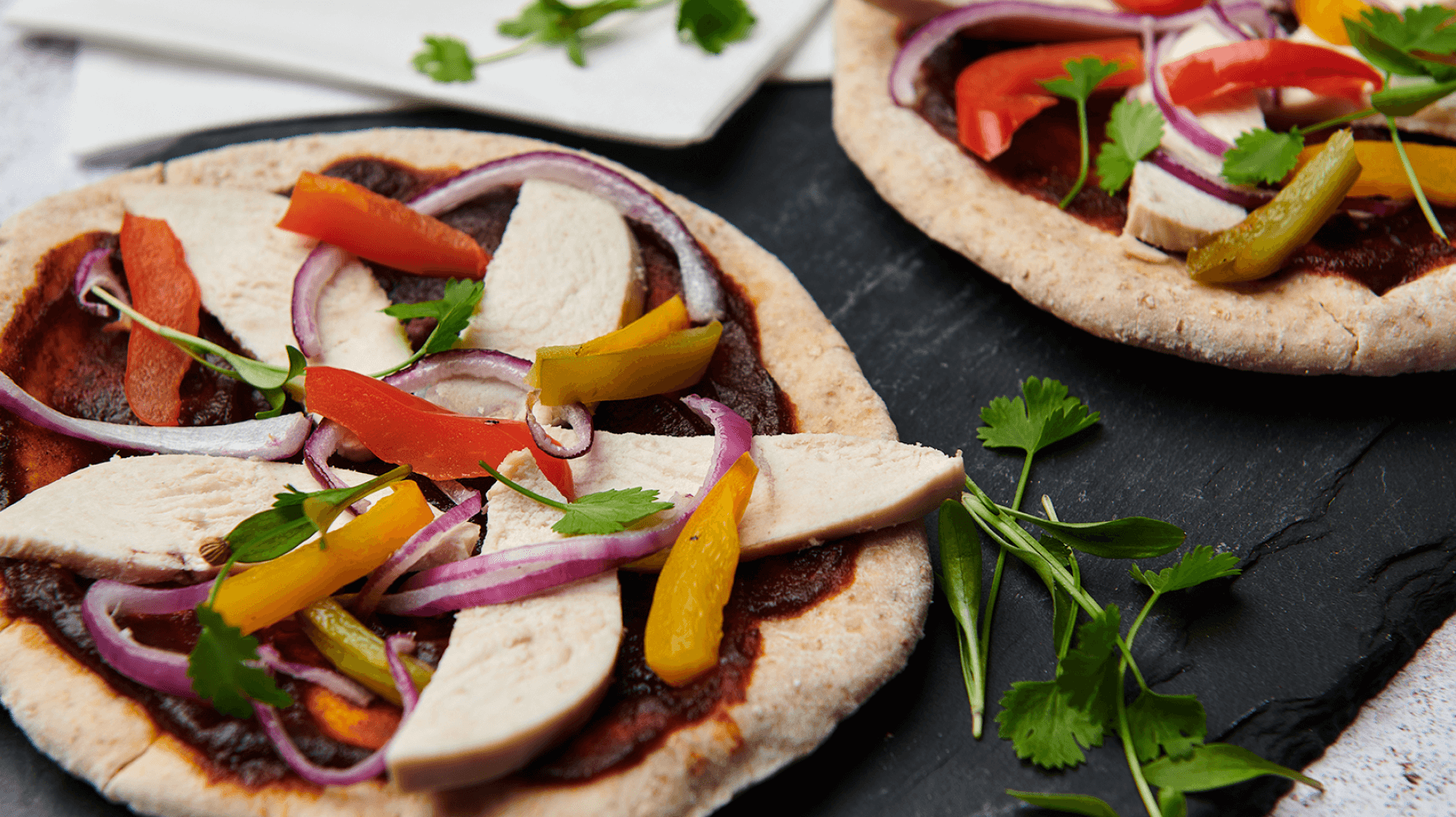 100 Calorie BBQ Chicken Pizza