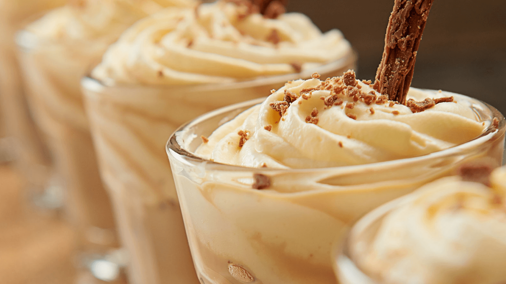 Chocolate Brownie with Irish Cream Liquor and Coffee