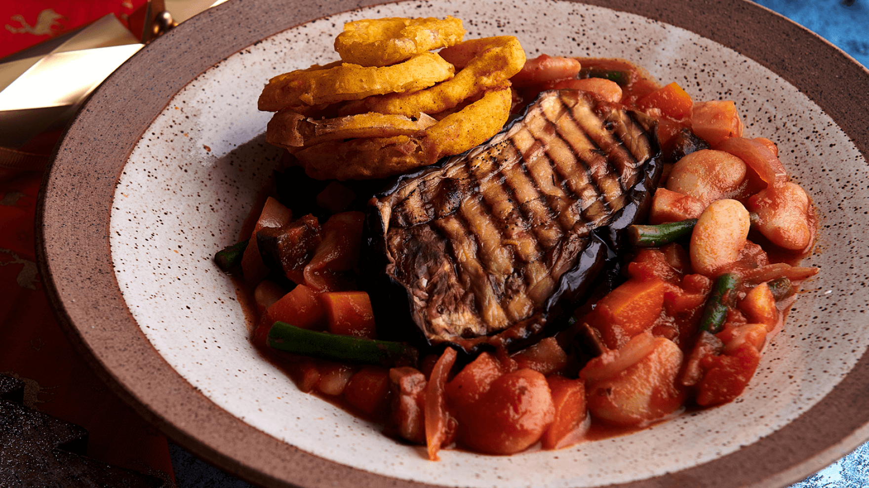 Aubergine Steak Butterbean Stew