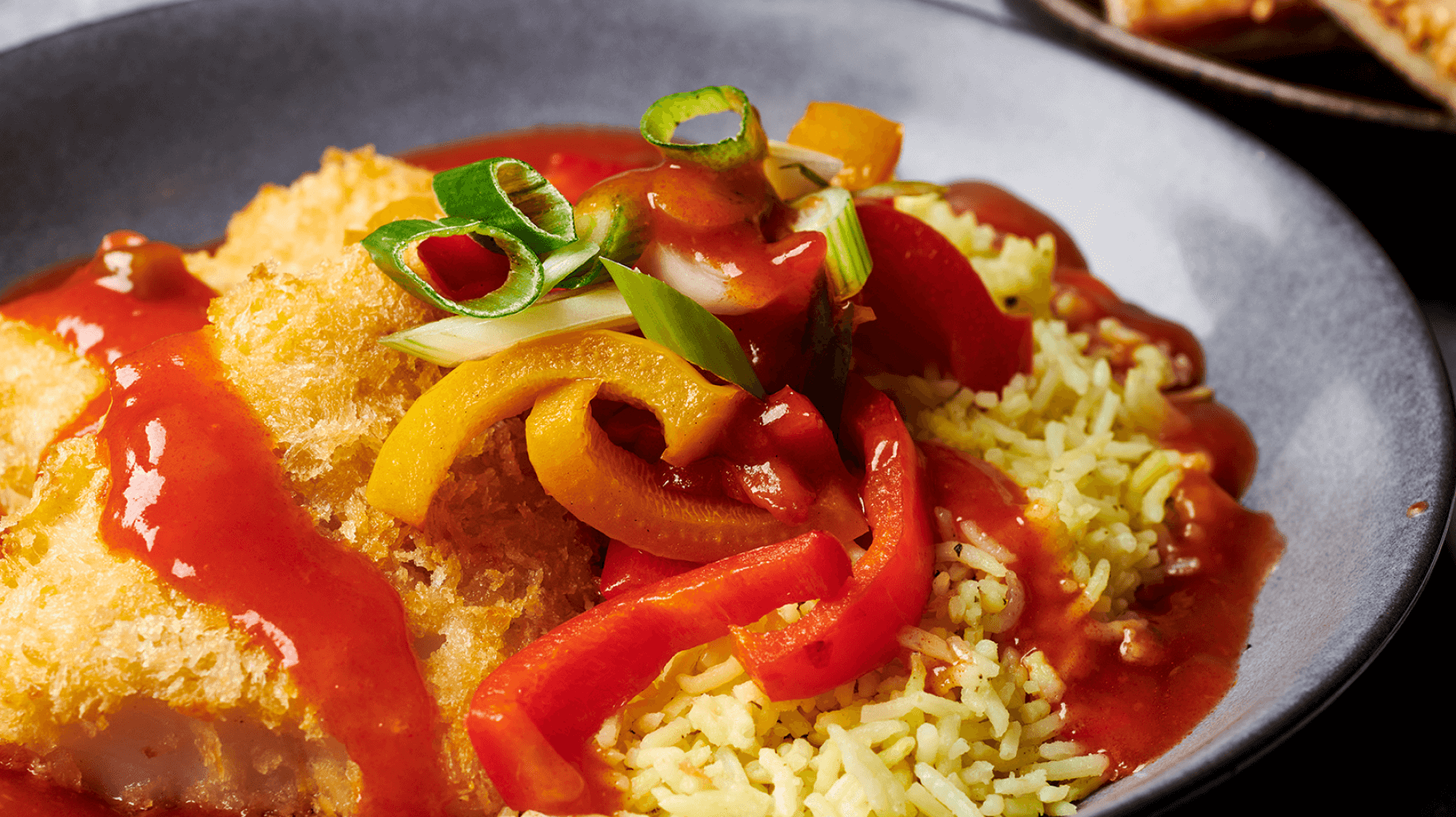 Sweet Sour Sauce Crispy Cod Sweet Peppers