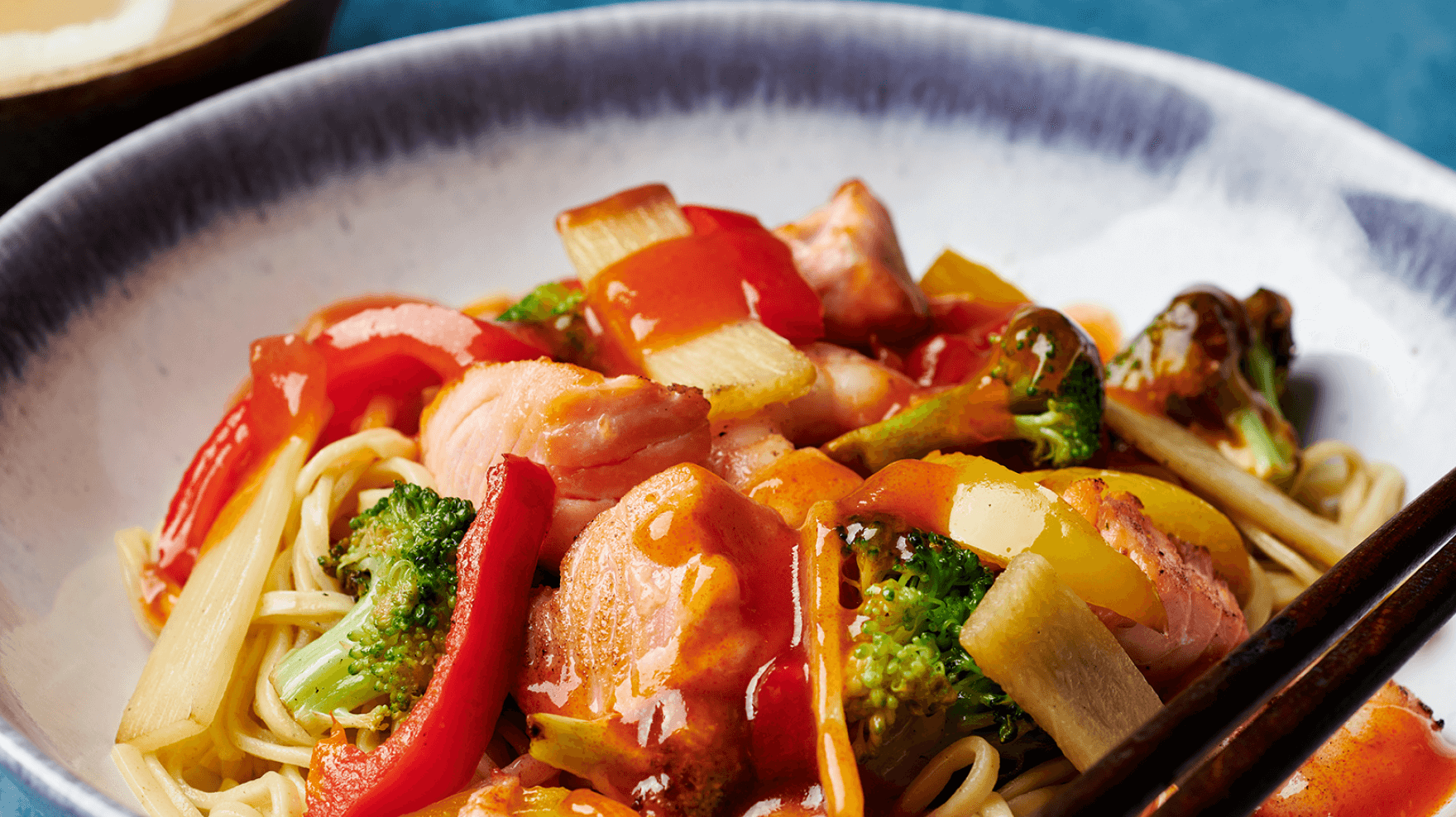 Sweet Sour Stir Fry Salmon Prawns