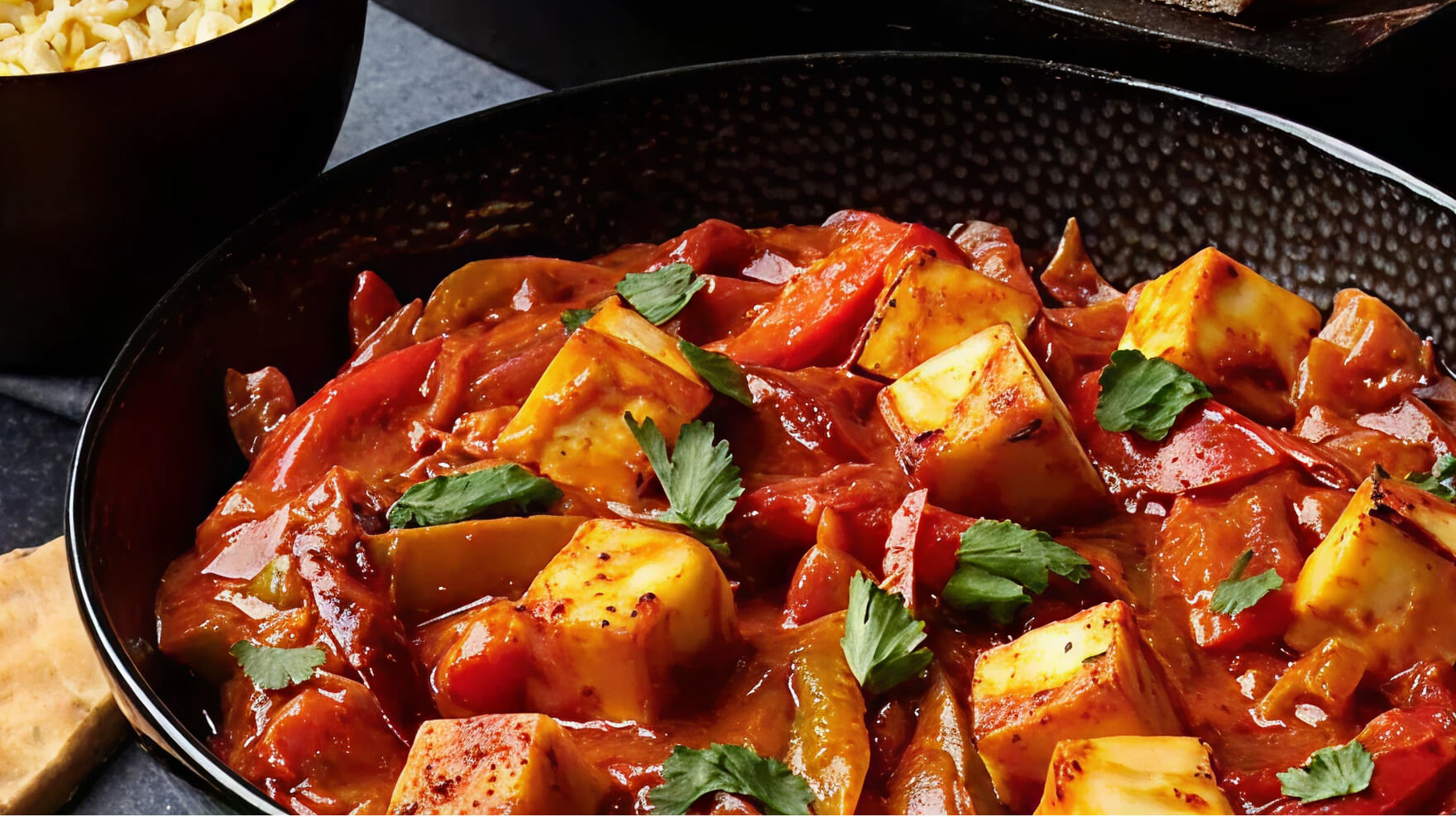 Tikka Masala Grilled Paneer and Sweet Pepper Curry