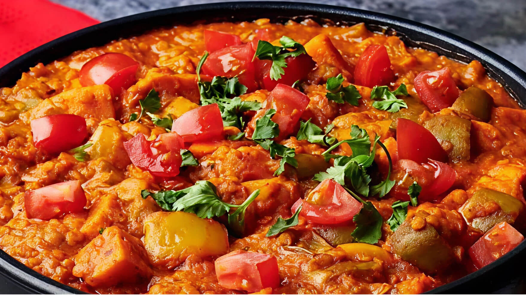 Tikka Masala Sweet Potato and Lentil Curry