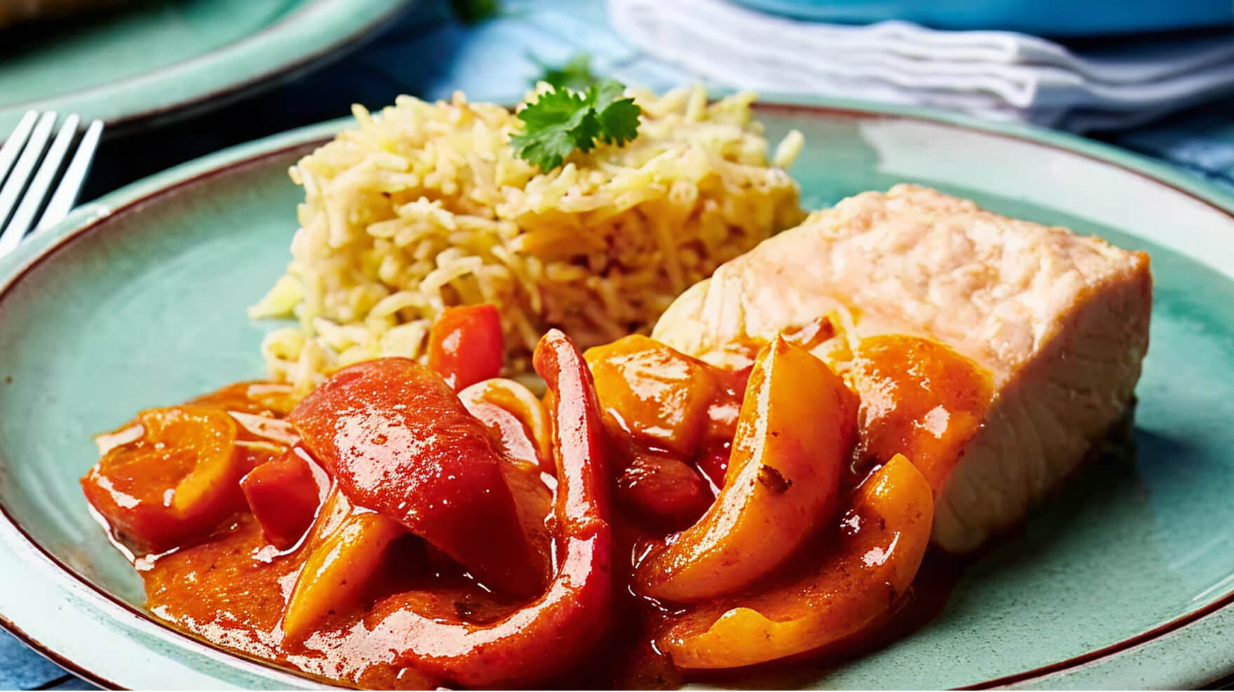 Tikka Masala with Baked Salmon