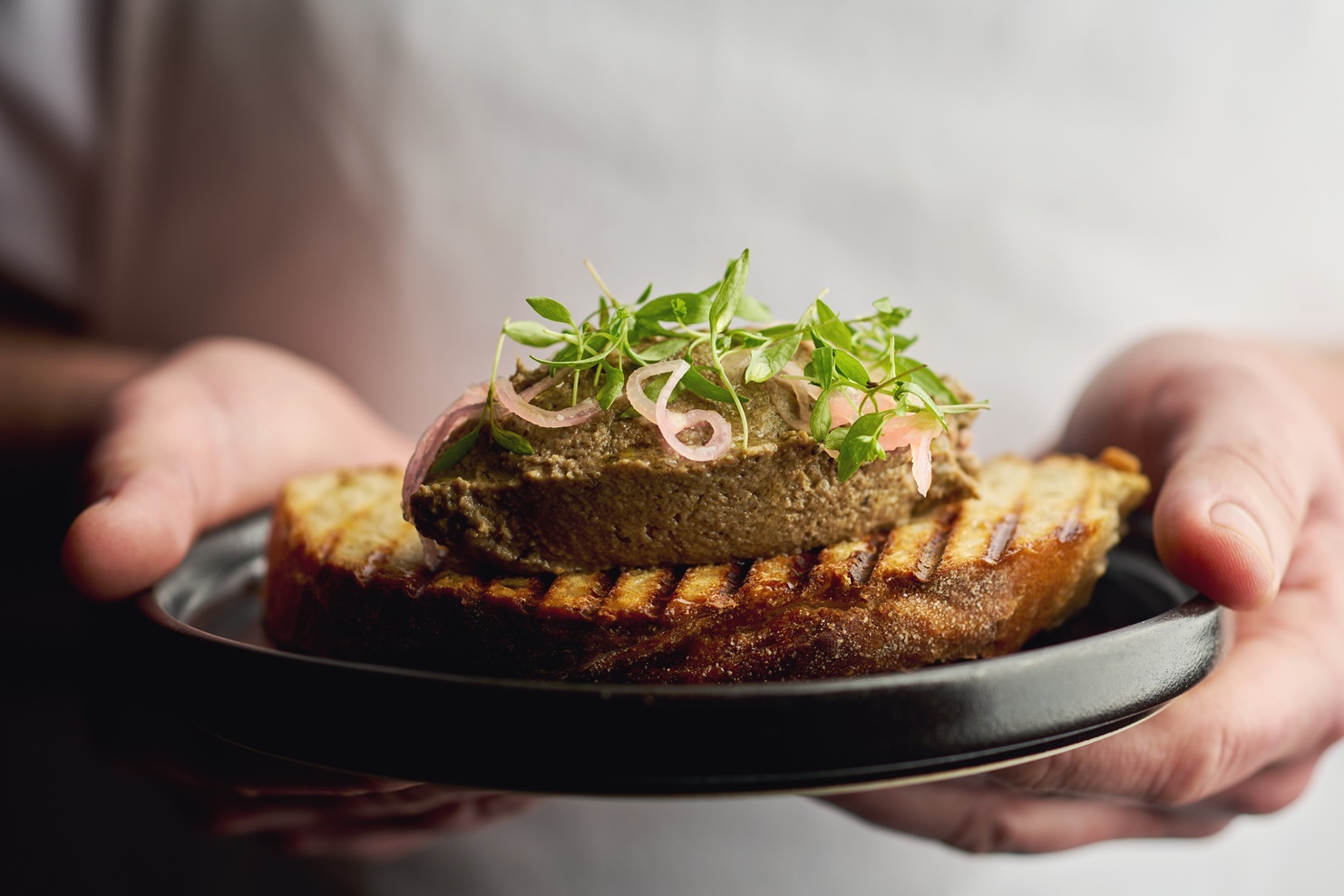 Mushroom Pâté with Pickled Shallot, Parsley & Sourdough